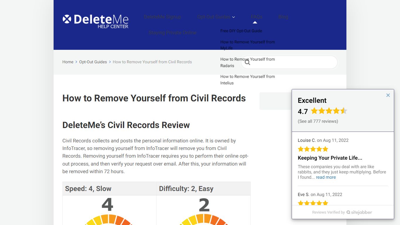 How to Remove Yourself from Civil Records - DeleteMe